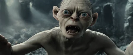Horror-themed, <lora:The Lord of the Rings style v2:0.8>
<lora:The Lord of the Rings style:0.6>
<lora:Chiaroscuro Lighting Style:0.4>
From below, In a Fantasy Middle-earth world in the dark ages Gollum Smeagol Andy Serkis a close up of a person with a weird face surprise look,1girl,solo,looking at viewer,open mouth,teeth,portrait,realistic,old,horror (theme),old woman , dramatic light, dramatic shadow light, film contrast, cinematic film color, cinematic film look, filmic, realistic, realism, perfection, perfect, movie still, fantasy drama, epic drama, fictional, Age of Wonders, Age of Empires, warriors, Medieval style, middle ages, dungeons and dragons style, different people, different, unique, kingdoms and castles, violent, aggressive, detailed, perfection, detailed face, detailed body, detailed hands, detailed eyes, sharp, horror themed, dark themed, epic fantasy adventure film style, Legendary, mythical, The Lord of the Rings style, Eerie, unsettling, dark, spooky, suspenseful, grim, highly detailed