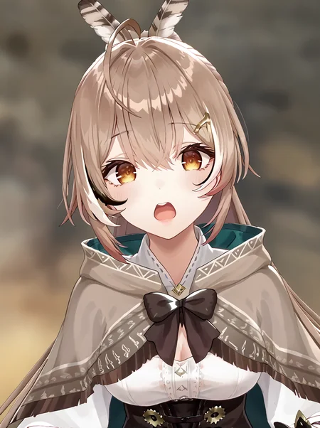 detailed background, shiny skin, posing, rating safe,
<lora:mumei.pony:1>,
mumei,
large breasts, 
open mouth, surprised,