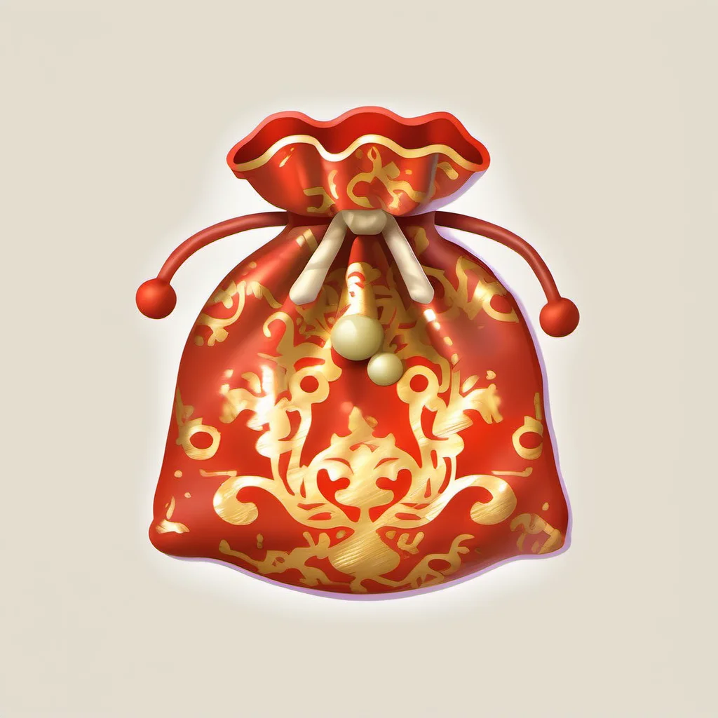 2d icon. a red bag with gold designs on it. <lora:SDXL_icon_V2-000034:1>