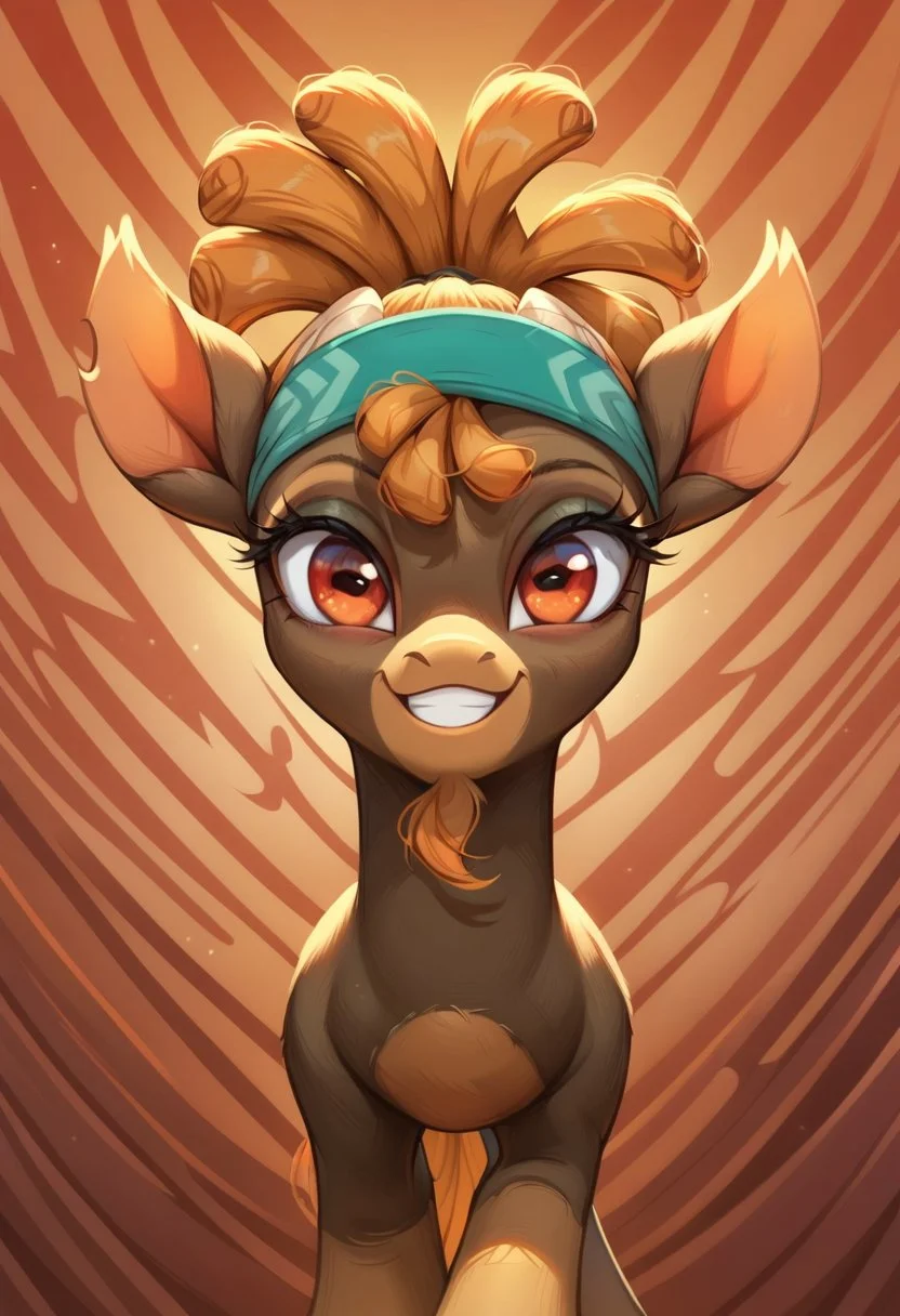 score_9, score_8_up, score_7_up, score_6_up, score_5_up, score_4_up, my little pony, ((feral pony)),  shanty_tfherds 1girl, ((solo)), (sexy), beautiful, detailed, (detailed cute pony face), detailed eyes, detailed fur, detailed hooves, beautiful, vector, flat colors, (beautiful long eyelashes), (beautiful hooves), (abstract background:1.8), (looking at you, looking at viewer:1.5), smile, happy, close-up, upper view <lora:OtherStyle_01:1> <lora:detailed_notrigger:1> <lora:Shanty_Pony_SDXL:1>