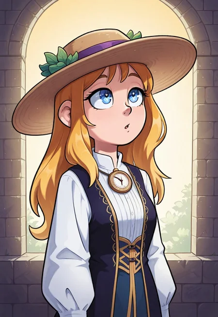 safe_pos, score_9, score_8_up, score_7_up, 1girl, solo, Victorian explorer, elegant Victorian dress with lace and embroidery, antique compass with a brass casing and intricate engravings, long wavy golden hair adorned with a wide-brimmed hat, realistic, cinematic angle, cinematic lighting, slender body, curious face, sparkling blue eyes, adventurous pose
BREAK
exploring a hidden ancient temple
BREAK
source_Victorian_art, rating_explicit, expressive, full body, dynamic pose
BREAK
detailed beautiful background, mysterious temple ruins with crumbling stone walls and ancient carvings, lush jungle foliage with exotic plants and vines, hidden treasures and artifacts, distant mountains shrouded in mist, adventurous atmosphere with a sense of discovery and mystery
<lora:Expressive_H:0.6>Expressiveh, (SimplepositiveXLv1:1.3), (((upper body, full clothed:1.85)))
((masterpiece))
(ultra realistic, 32k, masterpiece:1.2), (high detailed skin:1.1), (high quality:1.1)
(((full clothed)))
<lora:DandonFuga_Style_v.2_-_Pony:0.8>
(8k uhd:1,4)
<lora:add-detail-xl:1>
<lora:Dynamic Poses:1>