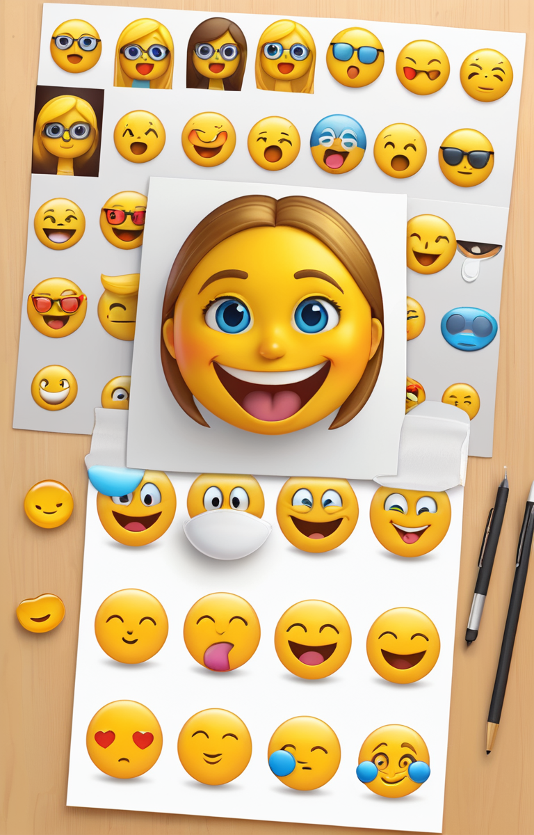 masterpiece,best quality,<lora:tbh374-sdxl:0.6>,illustration,style of emoji,emoji sheet tech genius teenage girl
