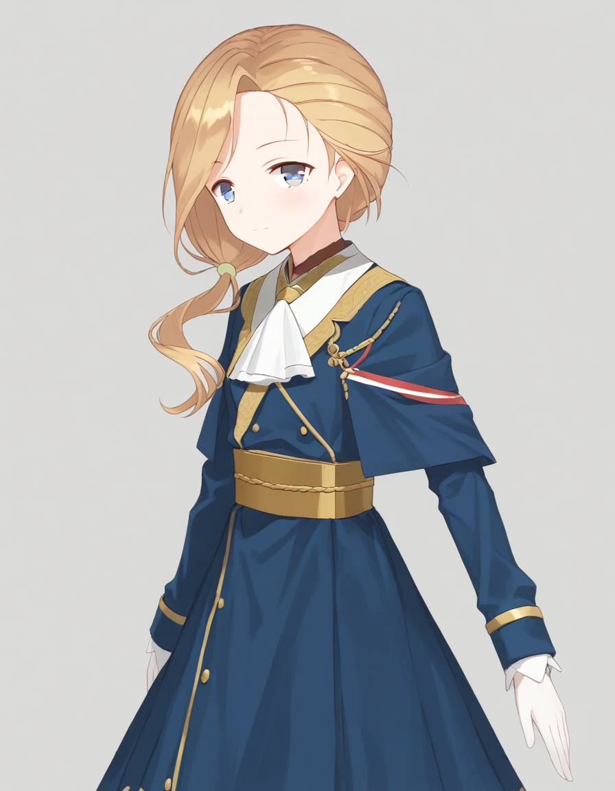 <lora:hood_XL_pony_bf16_v1:1> 1girl, hood \(azur lane\),default,upper body, blue dress,, BREAK score_9, score_8_up, score_7_up, BREAK source_anime, rating_explicit, best quality, masterpiece, uncensored,<lora:sdxl_lightning_4step_lora:1>(clear eyes:1.2),clear art,zPDXLpg