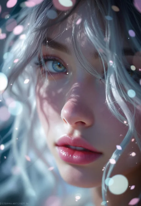hyperrealistic digital painting by Jeremiah Ketner and Charlie Bowater and Stanley Artgerm and Thomas Saliot and J. Scott Campbell, shallow depth of field, realistic anime, bokeh, lifelike anime woman, cute