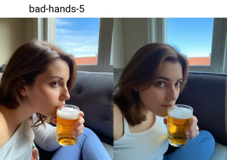a fully clothed woman with brown hair and pale brown eyes is sitting leisurely on a couch indoor. She is drinking beer from a small glass while looking through her window showing a bright blue sky