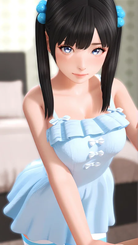 parametersamazing quality,absurdres,best quality,masterpiece,highres,newest,detailed,detailed body,detailed face,masterpiece,best quality,solo,3d,realistic,
puniyome,1girl,striped clothes,thighhighs,twintails,black hair,blue eyes,striped thighhighs,solo focus,long hair,dress<lora:puniyume:0.8>,
upper body,looking at viewer,