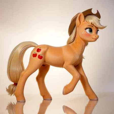 score_9, score_8_up, score_7_up, score_6_up, score_5_up, score_4_up, intricate details, high resolution, ultra realistic textures, best quality rendering, irl, realism, photo, detailed, realistic, my little pony, ((feral pony)), pony, mare, female pony, short, ((blushing)), side view, cute, cute face, very cute, fur, short body, fluffy, wide hips, big hips, (lanky), small, ((long legs)), (dynamic angle), applejack, realistic, low light, detailed background, lighting ahead, ((tilted head)), beautiful, (fur:0.9),