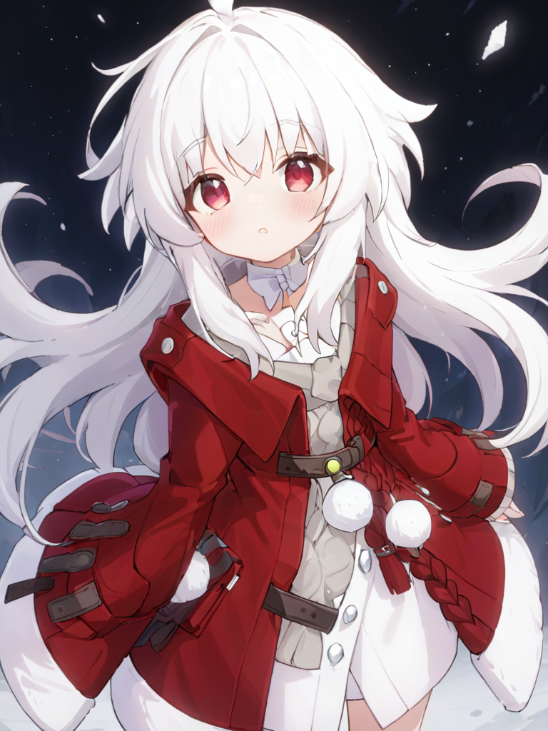 kelala girl,white hair,Red eyes,<lora:xl_kelala girl-000011:1>,Special clothing,