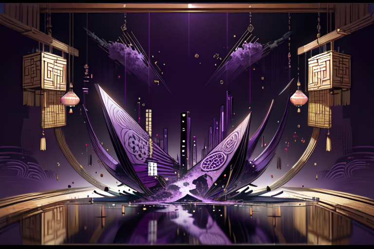 highly insanely detailed, masterpiece, top quality, best quality, highres, 4k, 8k, RAW photo, (very aesthetic, beautiful and aesthetic),  
(code_style,codestyle),traditional chinese text,japanese text,(sympattern,geometric pattern),vibrant,colorful,Doodle,vignette, 
<lora:CodeStyle (half generic class)_564920:0.8>, 
(1girl:1.3), 1other, 
(pure purple background,transparent background:1.2),âââ