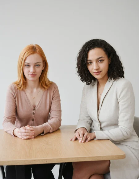 multipeoplelora, 3women, sitting at table, portrait