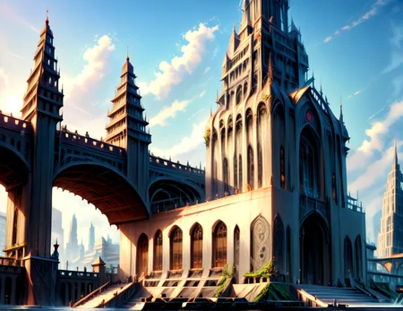 score_9, score_8_up, score_7_up,
<lora:Soviet_Gothic_(Architecture)_(Pony)_(AD):0.8> Soviet Gothic, monumental architecture, architecture, city, cityscape, scenery, building, skyscraper, 
8K, In'ei, chiaroscuro, rim lighting, perfect depth of field shot, beautiful, subsurface scattering, idealized city, wide beautiful boulevards, busy city center, parks and manicured lawn areas, large parks, plazas, detailed fluffy anime clouds, skyscrapers, made out of limestone, gothic style, photographic realism, soft lighting, soft shading,  art by Thomas Kinkade,
BREAK zPDXL, zPDXLxxx, <lora:wowifierXL:0.2> art by mooncryptowow <lora:sdxl_lightning_8step_lora:0.4> <lora:detailed_notrigger:0.5>