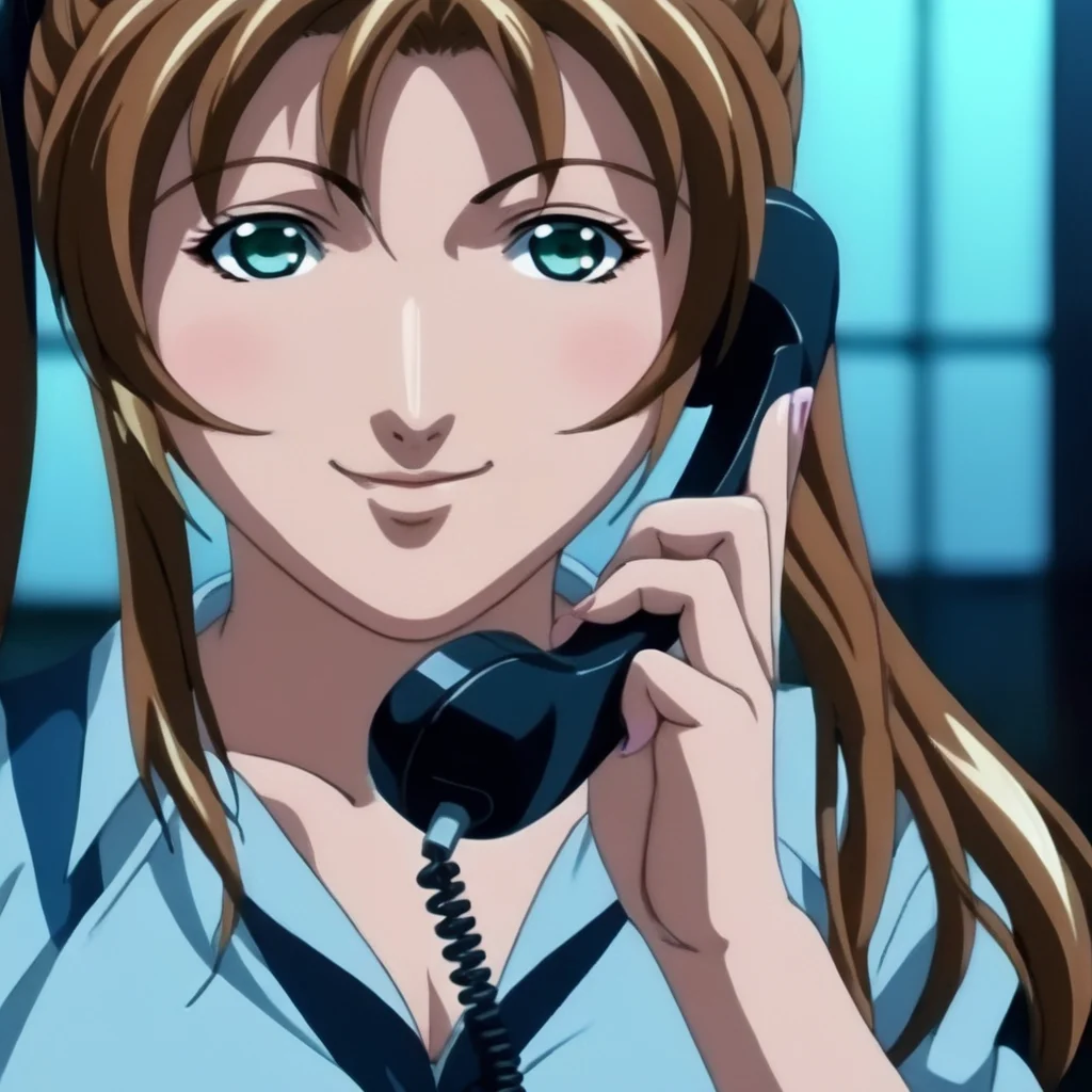 cinematic film still of <lora:Kurumi Imari:1.5>
Kurumi Imari a woman talking on a corded wired phone with a smile Anime Manga Girl, shallow depth of field, vignette, highly detailed, high budget, bokeh, cinemascope, moody, epic, gorgeous, film grain, grainy