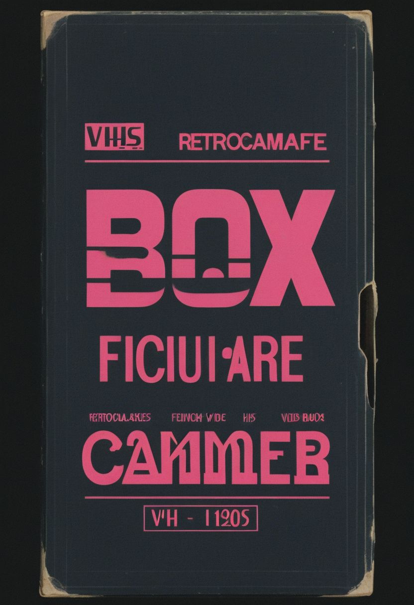 vhs-box, text focus, english text, vhs casette, "YAMER", retrowave