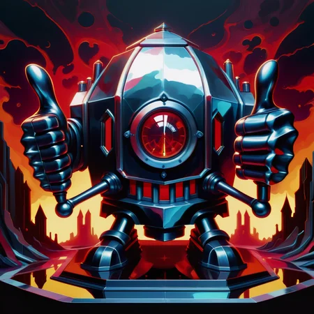 DonMSt0pS1gnXL lustrous, phuton, thumbs up ,gothic, tragic, real-time reflections, anvil engine, surreal, digital painting, abstract expressionism, cell animation, proficient, 32k, inspired, rhetorical question <lora:DonMSt0pS1gnXL-000006:0.75>