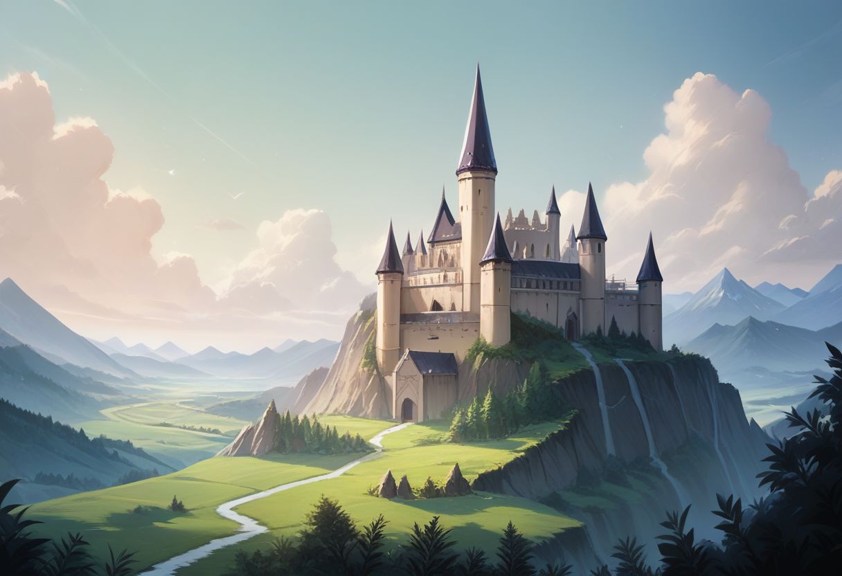 score_9, score_8_up, score_7_up,newest,safe,source_anime,ncrender,landscape,outdoors,mountain,castle,