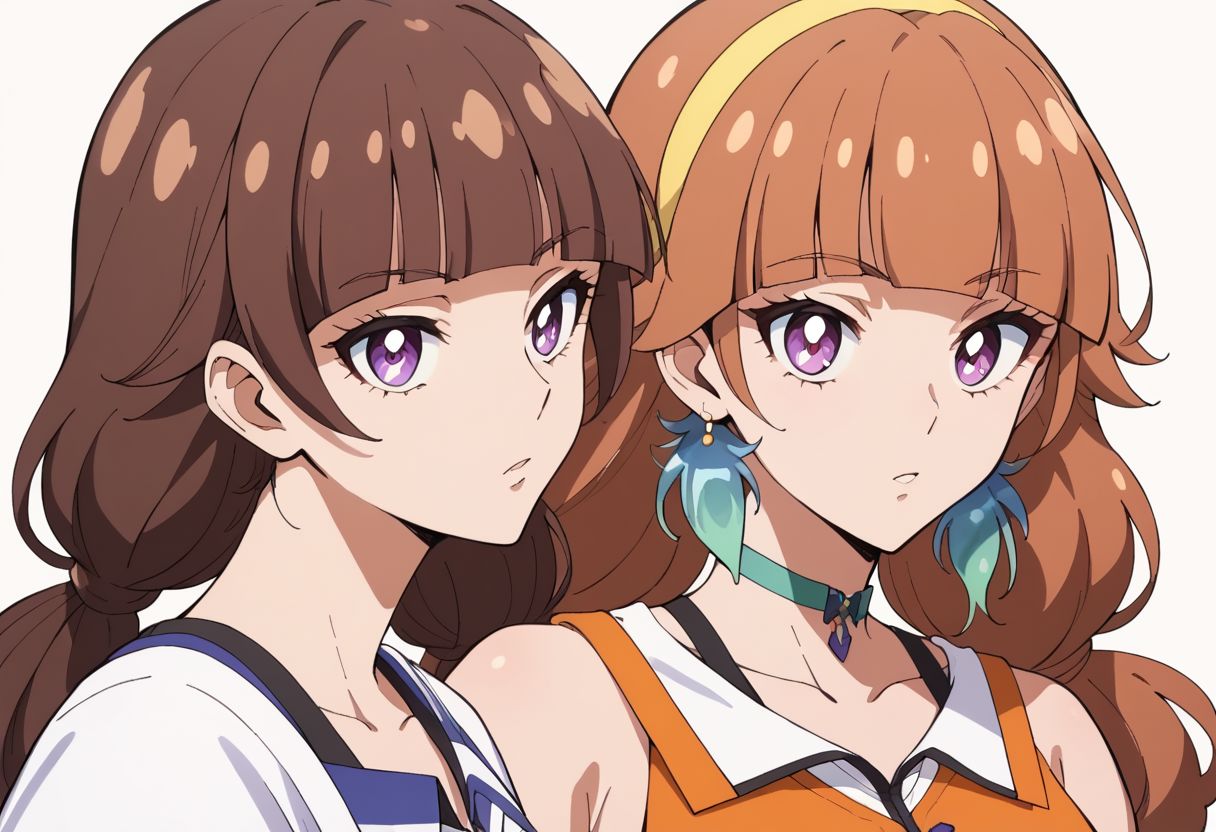 score_9, score_8_up, score_7_up, source_anime,
Amanogawa Kirara, brown hair, blunt bangs, long hair, low twintails, yellow hairband, purple eyes, kiara_default