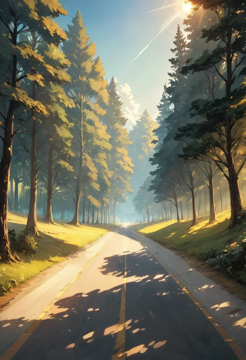 masterpiece,best quality, highly detailed, score_9, score_8_up, score_7_up, score_6_up,source_Anime,<lora:xl_more_art-full_v1:0.8>,half body shot,
BREAK
<lora:lightXL:0.8>neolight, road, tree, nature, outdoors, forest, sunlight, day, signature, path, ground vehicle, sky