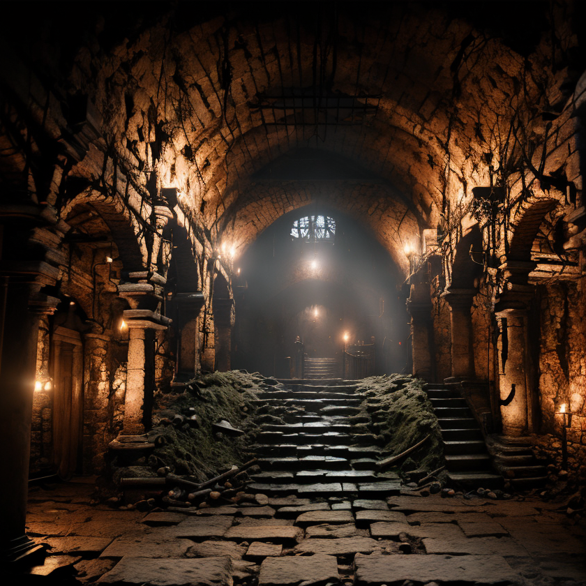 (masterpiece:1.2), (best quality,:1.2), 8k, HDR, ultra detailed, ((photorealistic)), professional light, cinematic lighting, fashion photography, ambient lighting, background, a dark medieval underground dungeon, Darkness, <lora:Darkness-10:1>,  epiCPhoto,