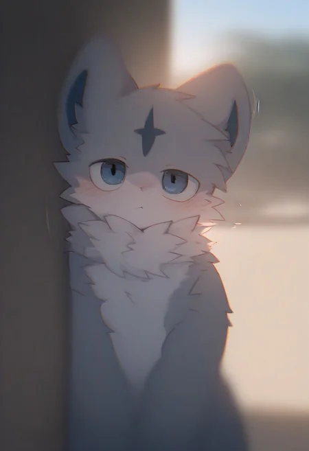 saramandaa (saramandaasan), yinfish r27, chromatic aberration, motion lines, blurry, 1boy, furry, cute, kemono, summer, outside, masterpiece, best quality, amazing quality