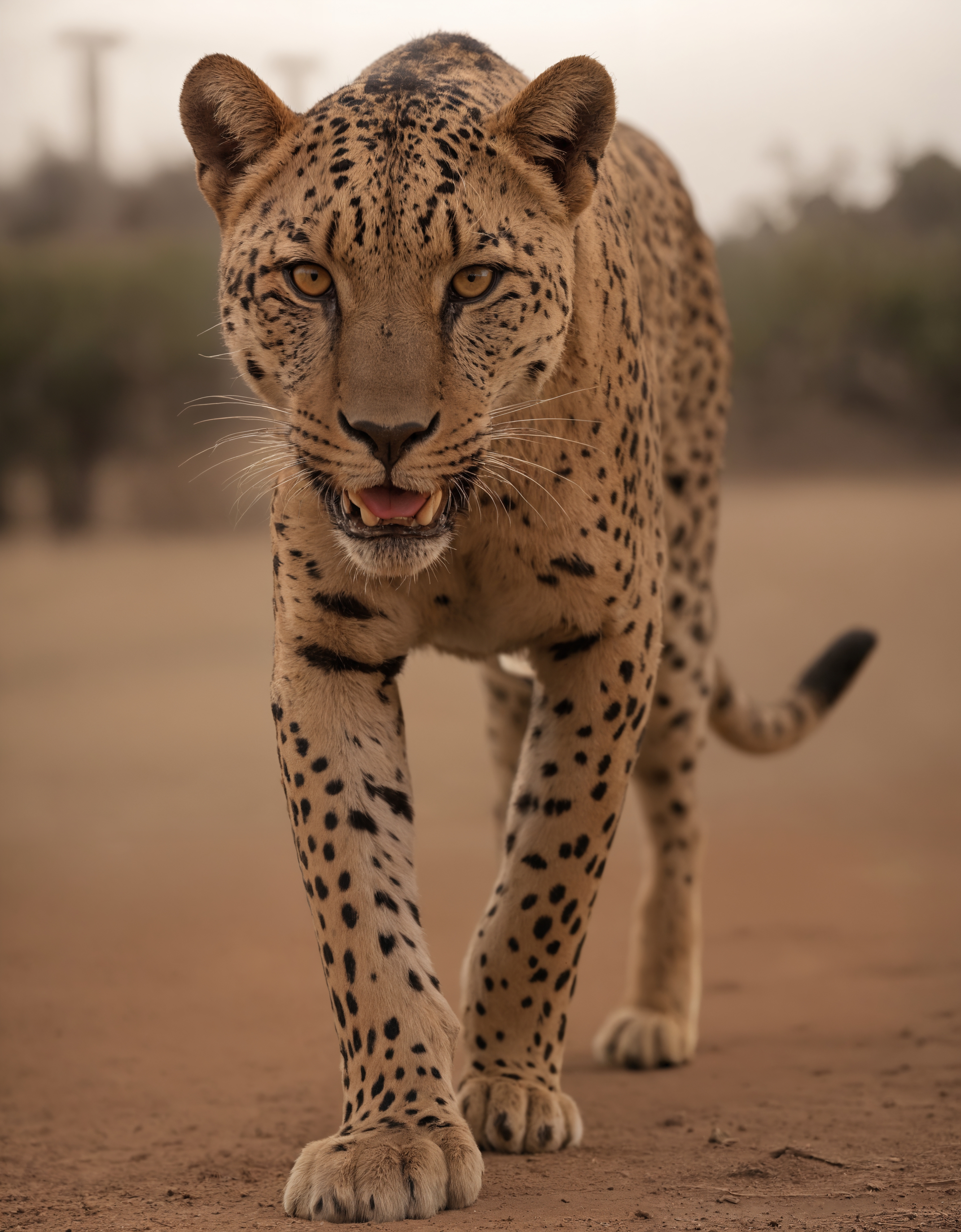 zavy-cnmtc, panther, aesthetic of symbolism with desperation atmosphere, glare effects, absolute sharpness, f/22, rule of thirds, futuristic sublime achievement with flawless details, award winning, (Collage Photography by Lucian Perkins and Henry Bond:0.1), (bronzete and light orange colors:0.1),
