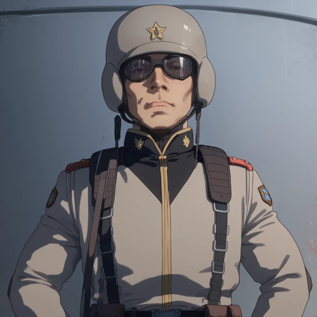 score_9, score_8_up, score_8, solo, adult, <lora:EFF_Soldier_Mobile_Suit_Gundam_Pony_SDXL:1>, eff soldier, uniform, helmet, 1 man