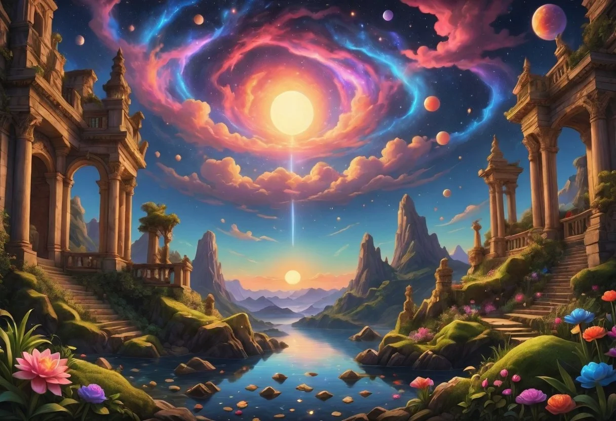 professional photo, best quality, ultra detailed, ultra realistic, absurdres, hdr,
A psychedelic dream