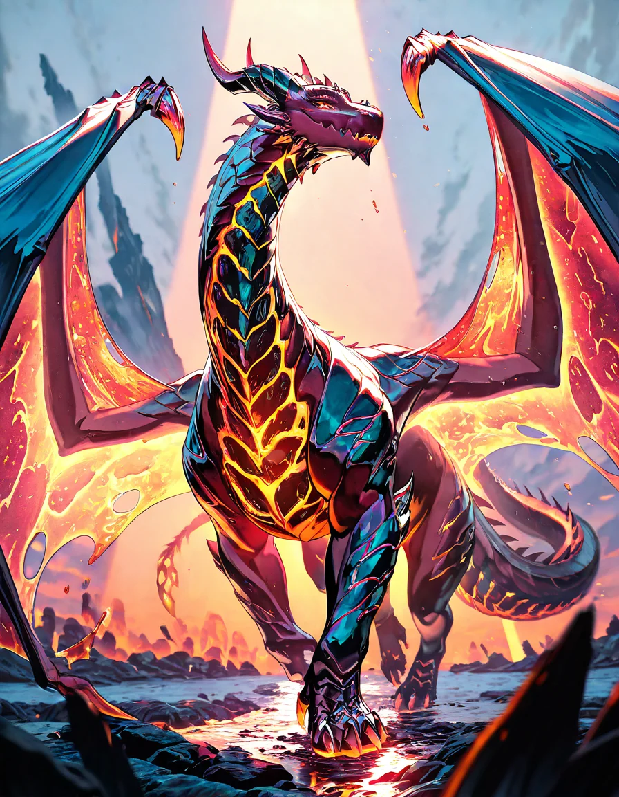 masterpiece, best quality, newest, absurdres, highres <lora:Dragon_collection_for_Illus:1> magma dragondragon, subsurface scathering, depth of field, skin pores, detailed skin, masterpiece, best quality, newest, absurdres, highres, feeling, impact, very awa, dim lighting, sidelighting, skindentation, amazing quality, scenery, very aesthetic, newest, volumetric lighting, blending, <lora:add-detail-xl:1> <lora:cfg_scale_boost:1> <lora:sdxl_enhance:1> <lora:spo_sdxl_10ep_4k-data_lora_webui:1>