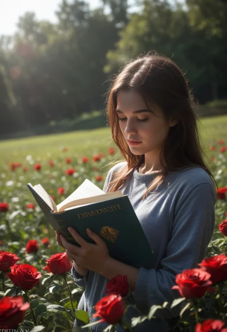 score_9, score_8_up, score_7_up, (age up:1.0) BREAK, (8k, RAW photo, highest quality), hyperdetailed photography, photorealistic,
melancholy picture of a pretty young woman mourning her lost love, reading a love letter,
(twilight), melancholic mood, a field of red roses in the background, red and pink colors,
(bokeh, shallow depth of field).
(cinematic lighting:1.3), (chromatic aberration), (4K image quality:1.3), (sharp detail:1.3), (highly realistic:1.3), (dim warm cinematic lighting:1.3).