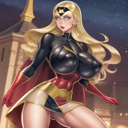<lora:Nemo-02:1.1>,superheroine is hit by the villain ,blue eyes, bright eyes, (very tight clothes)