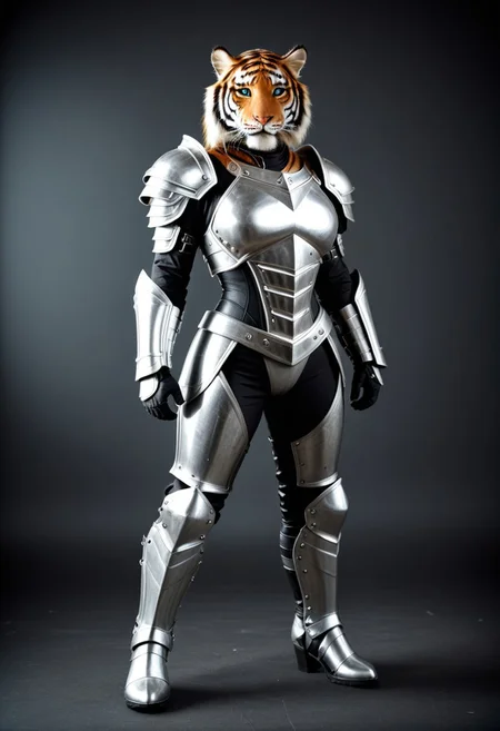 The armored Queen of tigers, female tiger, 18 years old, mean tiger eyes, skimpy leather armor of mists, zoomed out:.10, raw, masterpiece, extremely detailed photo, extreme ultra best picture, extreme ultra intricate creative detail, extreme hyper realistic detail, extreme ultra hyper photo realism, extreme ultra-hyper immersive visuals, extreme 3D realistic, ultra 4080p, HD, VFX, SFX, FKAA, TXAA, RTX, SSAO, full portrait