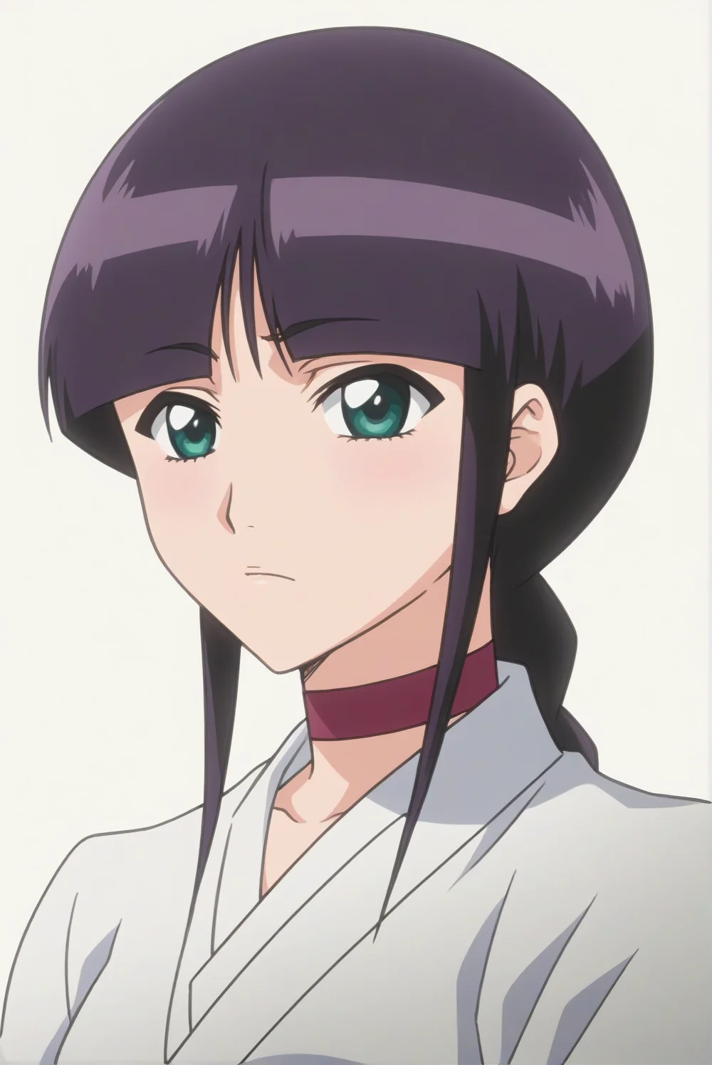 <lora:Nemu_Kurotsuchi:0.7>, Nemu Kurotsuchi, white background, upper body
