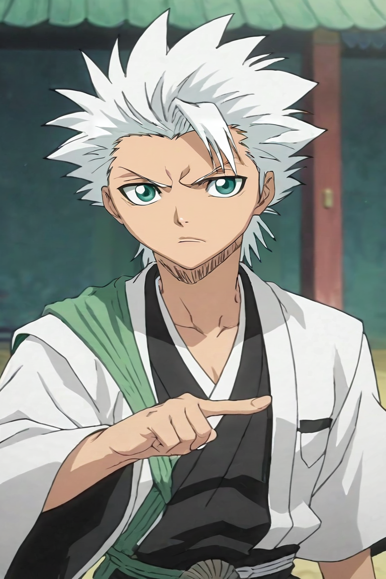 score_9, score_8_up, score_7_up, score_6_up, score_5_up, score_4_up, BREAK source_anime, anime screencap, anime coloring, official style, looking at viewer, upper body, depth of field, 1boy, solo, male focus, <lora:toushirou_hitsugaya_pony:0.98>, toushirou_hitsugaya, , japanese clothes, sword, haori, , The Valley of the Damned, One hand pointing, signaling direction, <lora:sdxl_lightning_8step_lora:1>