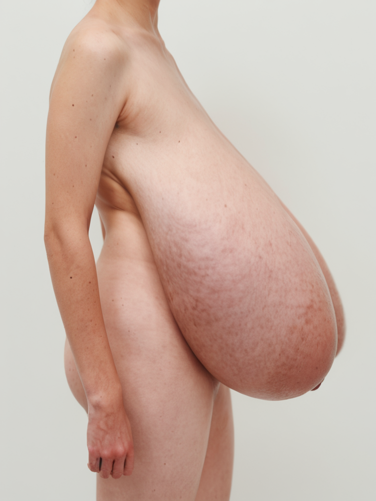 score_9, score_8_up, g1g4nt0m4st14, gigantic breasts, <lora:giganto2:1>, standing, gorgeous woman, nude, curvy, sagging breasts,