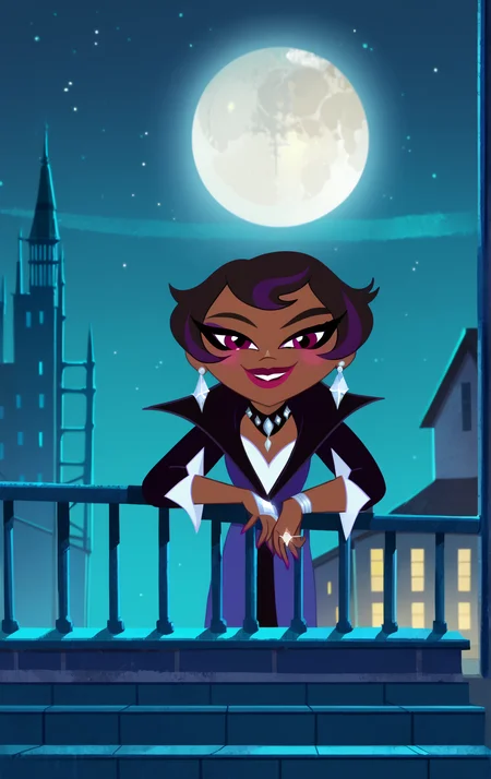 ((score_9)), score_8_up, ((high quality)), ((masterpiece)) BREAK
DCSG Style, SelinaK, ((SelinaK Normal)), looking at viewer, smiling, good anatomy, five fingered hands, rooftop, night, moon, diamond ring<lora:DC_Superhero_Girls_2019:0.8>,<lora:pony_good_hands:0.8>