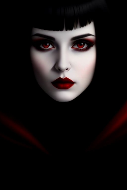 Romanian vampire girl, 23 years old, (beautiful:1.75), (very pale skin:1.35), (gothic makeup:0.99), (Red Lipstick:1), (black hair), (anime:0.35), (oval face:0.25), (night), (front view:1.25), (elegant), 10 minutes before the world will end, hyper-realistic, ultra-detailed, insanely detailed, 4k, realistic 8k, shot on portra 400, masterpiece, (back light)