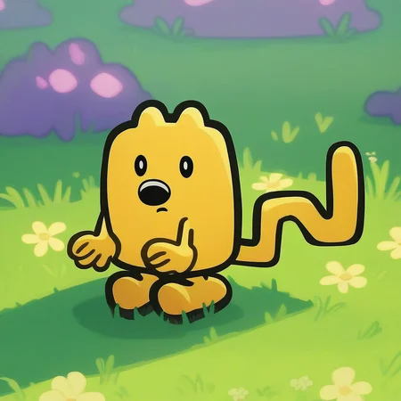 score_9, solo, wubbzy, tail, outdoors