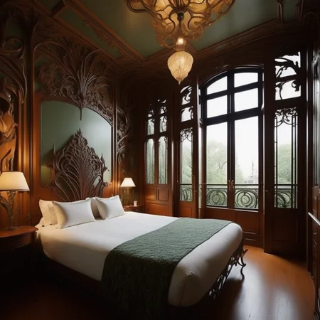 <lyco:art_nouveau_style_interior_design_Sa_May:1.0> art nouveau bedroom