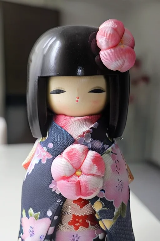 <lora:MRkokeshiSakura:1> (MRkokeshiSakura back doll:1.5) Living Room Shelves Place it on a bookshelf or a dedicated display shelf. It can serve as a conversation starter and add a touch of Japanese culture to the room.