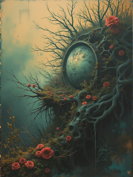The text at top of the poster reads: "Aqua Regia". The music album release poster is muted in color with subtle tones and is an intense fusion of raw emotion and visceral imagery.
Aqua Regia
a corrosive, fuming, acidic mixture of nitric and hydrochloric acids that is used to dissolve noble metals and remove trace organic compounds
Aqua regia
Oxytocin running in the ether
Silicon ballrooms
Subatomic interactions if it's all good
Gold rush, acid flux
Saturate me, I can't get enough
Cold love, hot blood
Running to your heart when you're thinking of
<lora:Darkcore:0.2> darkcore <lora:Glitchcore_Flux:0.3> gl1tchc0re <lora:Poisoncore Flux:0.4> poisoncore