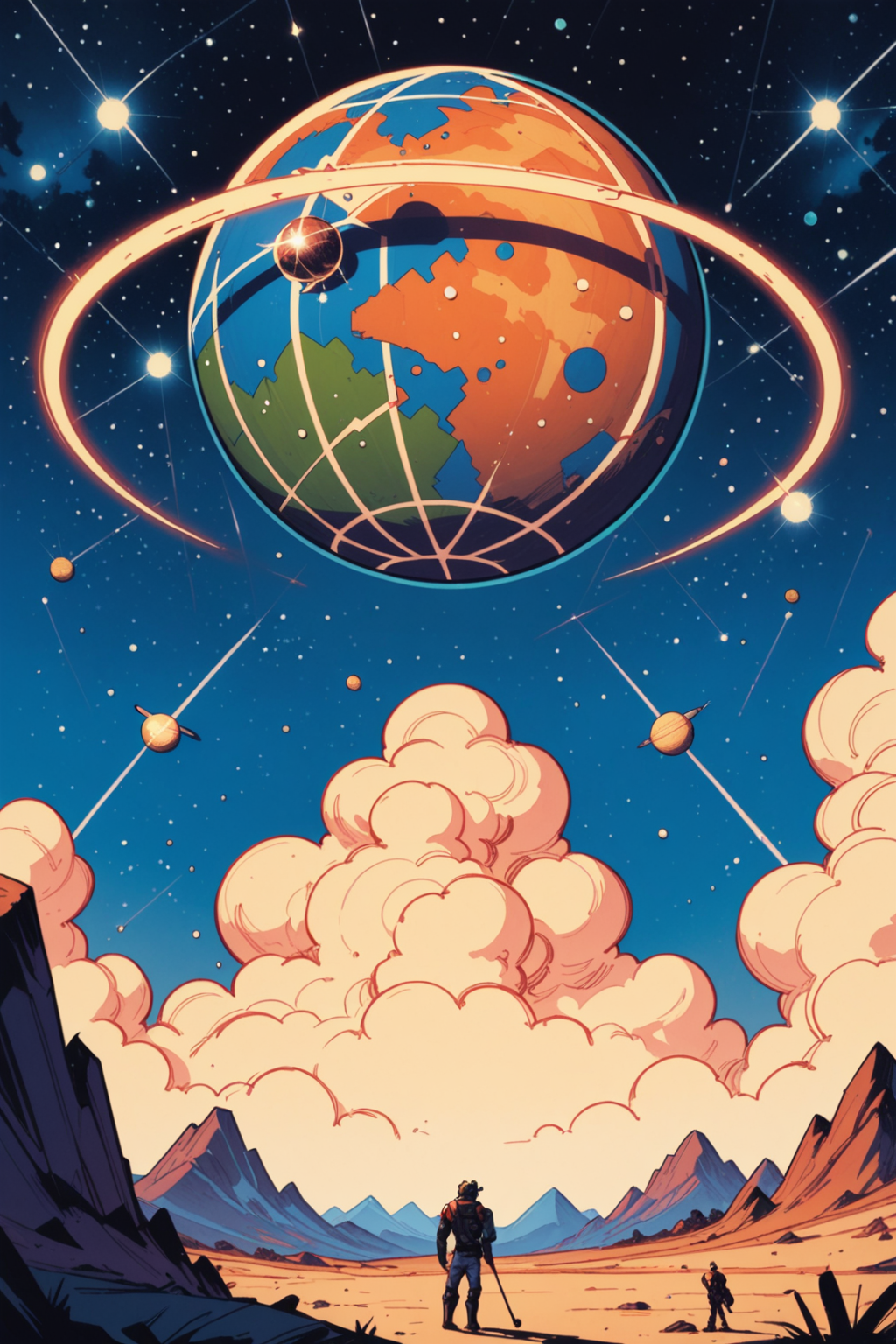 no humans, planet, space, english text, star \(sky\), constellation, earth \(planet\), scenery, sky, starry sky, globe, still life, artist name, cloud, nebula, <lora:Expressive_H:0.5>, score_9, score_8_up, score_8_up, a_Comic_Illustration, rough lines with ink, (drawn:1.1), (sketch:1.5), (crosshatching:1.25), (comic style:1.1), graphic novel style, sharp lines, hires, zstyle, (western comics \(style\):1.1), (hatching \(texture\):1.2), zPDXL, Mr_Monster_Possitive