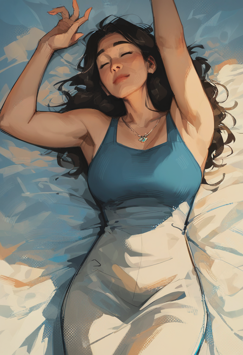 source_cartoon, score_9, score_8_up, score_7_up, (((mature_female))), solo, perfect eyes , Lying on the back, arms outstretched, fisheye, very wide shot, rating_safe, <lora:sdxl\pony diffusion\artist_styles\sam_does_arts_pony:0.9>