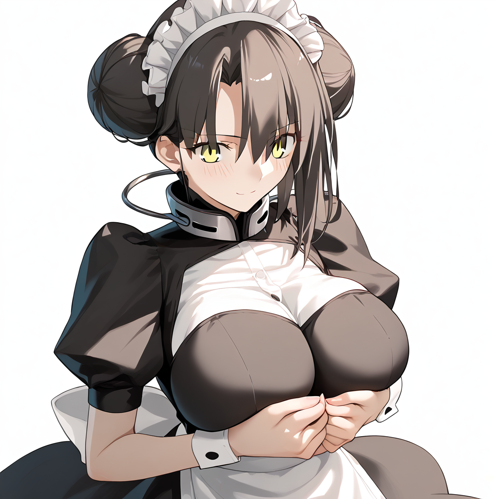 <lora:Takeuchi_Takashi_PonyXL_style_v01:1>
<lora:agent.pony:1>
score_9 , score_8_up , score_7_up , source_anime , 
masterpiece , best quality , ultra-detailed , 
BREAK
agent \(girls' frontline\), maid
1girl , woman , huge breasts , light smile , light blush , ((jeanne d'arc (fate)):0.5)  , 
long black hair  , maid dress ,  
breast squeeze