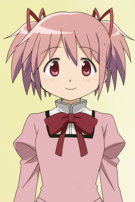 rating_safe, anime screencap, consistent background, Madoka Kaname, light smile, upper body <lora:Madoka-Madoka_Kaname-PDXL:0.8>