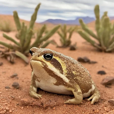 rain frog <lora:Rain Frog SDXL:1>, in a desert