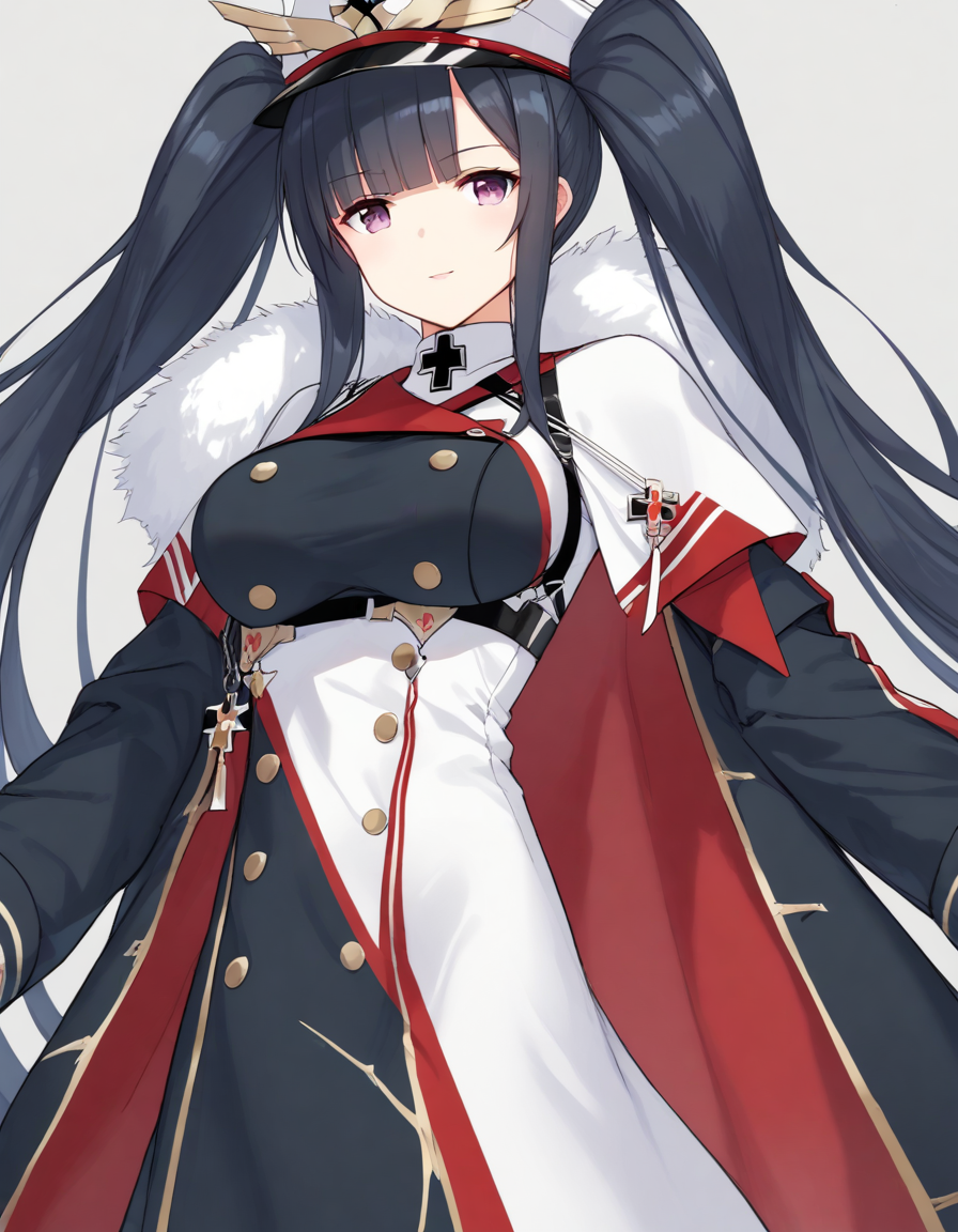 <lora:peter_strasser_XL_pony_bf16_v1:1>1girl,  peter strasser \(azur lane\), military uniform,, BREAK score_9, score_8_up, score_7_up, BREAK source_anime, best quality, masterpiece, uncensored,<lora:sdxl_lightning_4step_lora:1>(clear eyes:1.2),zPDXLpg,rating_explicit
