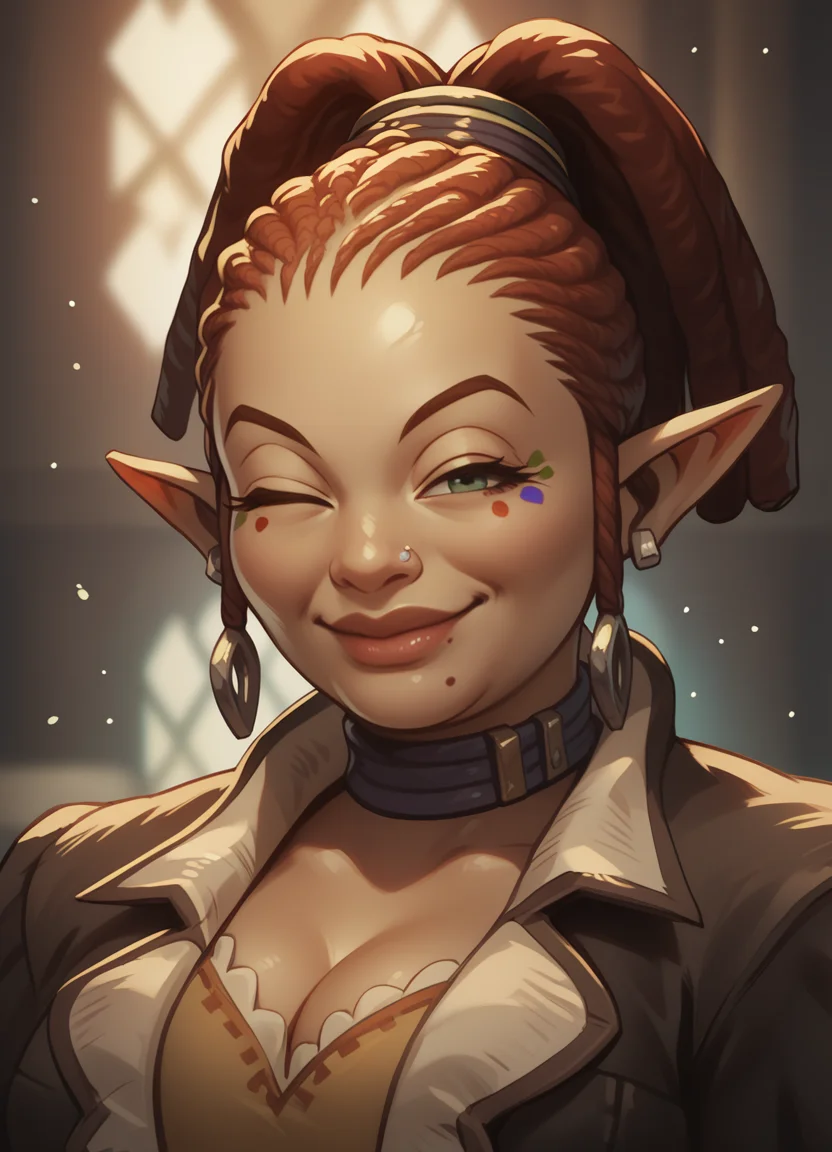 score_9, score_8_up, score_7_up, 1girl, (tptlma:1.1), contrapposto, ;\), one eye closed, wink, sideways glance, close-up,
video game screenshot,
light particles, (blurry background:1.2), abstract background,
masterpiece, best quality,
<lora:tp_telma_tptlma_ponyxl_v1.7.3-lora-000027-24r-sv_c:1>
