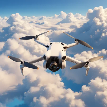 3d render, djimini4pro drone, flying over clouds <lora:DJIMini4Pro_JuggernautXL_8_v2_with_reg:1>
