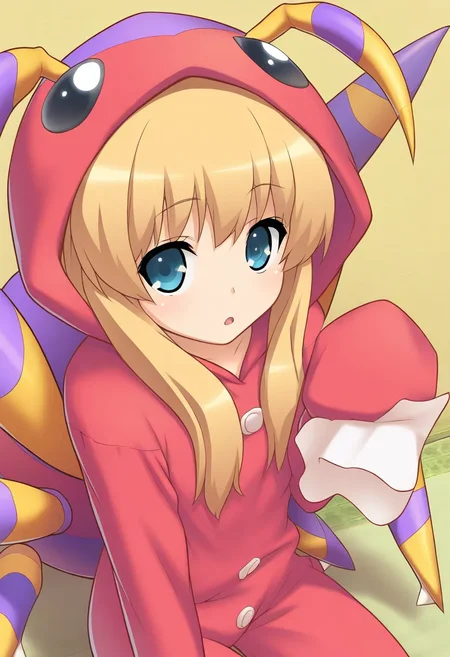 1girl, solo, ariados, kigurumi, masterpiece, best quality