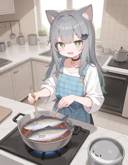 1girl, nachoneko, momoko \(momopoco\), sumiyao \(amam\), reel \(riru\), e-note, konnyaku \(kk-monmon\), ciloranko, ningen mame, wagashi \(dagashiya\), (drooling, mackerel \(fish\), +_+, sparkling eyes:1.1), detailed background, shichirin, smoke, kitchen, sacabambaspis,
very awa, very aesthetic, masterpiece, best quality, amazing quality, absurdres <lora:dj_sloppa_ill_v2:0.1> <lora:nyaliaXLNBVP1lokrV6311P:0.1> <lora:n_XLNBVP1lokrV6311P:0.2> <lora:ricotte2:0.2> <lora:748cmXLNBVP1lokrV6311PZ:0.2>