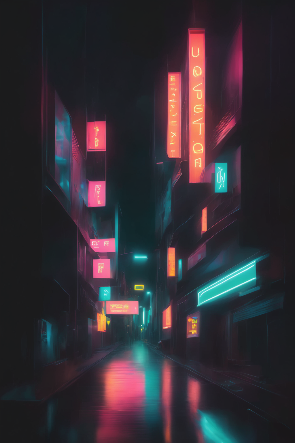 <lora:Neon Night:1>Neon Night - a city street at night with a neon sign